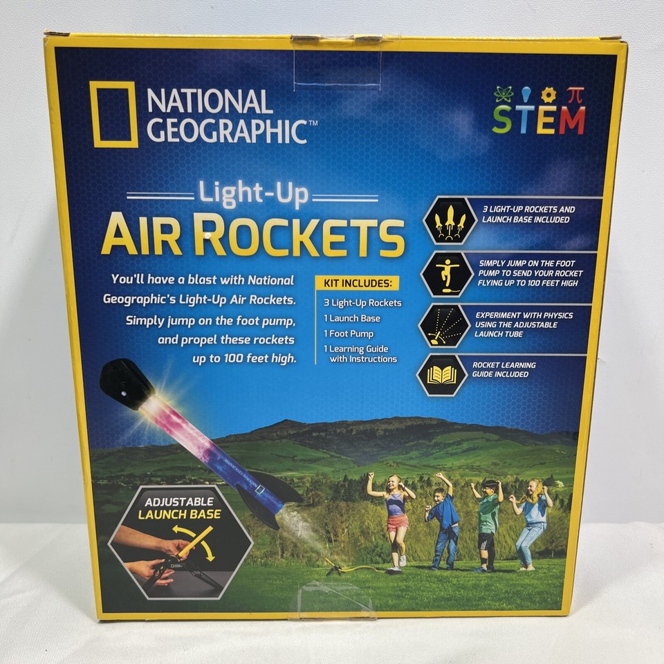 National Geographic Light Up Air Rockets, STEM Activity Set ~ NEW ...