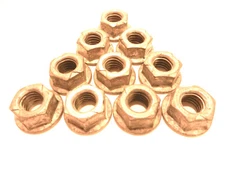 LOT OF (10), 7/16-14 GRADE G, GRADE 8 FLANGE LOCK NUT.LOCKNUT BARNES DIST. 