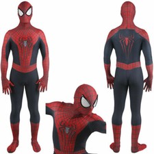 New The Amazing Spiderman Jumpsuit Spider-man Cosplay Costume Halloween Adult