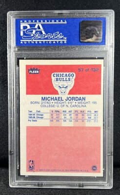 🔥1986-87 Fleer - #57 Michael Jordan “Rookie Card Of The Greatest