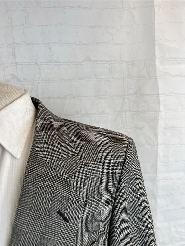 OTOÑO/INVIERNO Pal Zileri Hombre Gris Traje de Lana a Cuadros 40R 34X28 $1,695 Foto 2 de 4