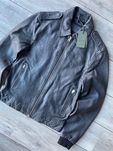 ZIP LEATHER JACKET COAT 