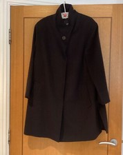 Basler Ladies Black Car Coat   Size 14 With Side Splits. 