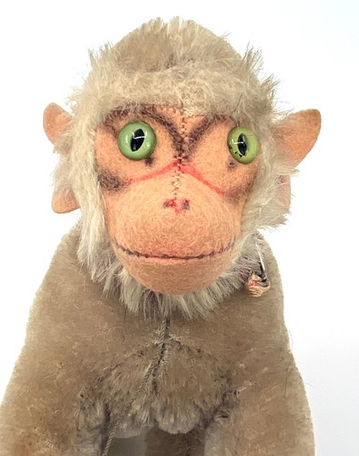 Steiff Coco Baboon Monkey 1960s Red Bum 14cm 5.5in Mohair Vintage no ID - Picture 11 of 12