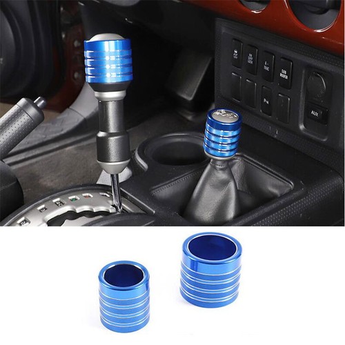 For Toyota FJ Cruiser 2007-21 Blue Aluminum Central Console Gear Shift Knob Trim