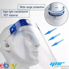 Face Shield Mask Full Face Visor PPE Protection Shield Clear Plastic Transparent