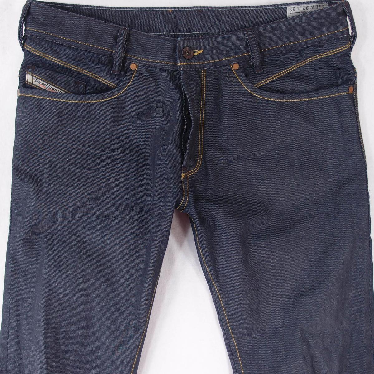Herrens Diesel IAKOP Slim Tapered Baumwolle Blau Jeans W32 L32