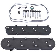 Gm Ls Black Cast Aluminum Valve Covers Wcoil Mounts For Ls1 Ls2 Ls3 5.3 6.0 6.2