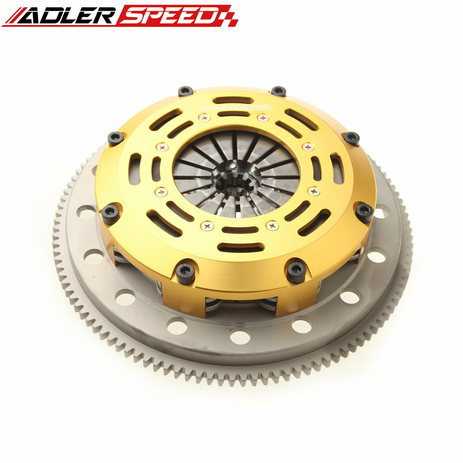 ADLERSPEED Clutch Disc 225681518751 &ndash; Ceramic Disc style: Rigid hub Disc size: 7.25" (185mm) Disc Spline: 1-1/8" x 10 Clutch Type: Push Style Release mechanis Clutch cover: Aircraft high quality alu Release bearing: Include Alignment tool: Not include Disc quantities: 2 Disc Diameter: Disc size：7.25" (185mm) OE/OEM Part Number: Does Not Apply Type: Clutch Kit Interchange Part Number: 03-011 KF649-01 03-030 K70206-01 K70238-01 195321 Other Part Number: 03-043 195321 04117 K70238-01 DMF050 Number of Teeth: . UPC: Does not apply Country of Origin: China &ndash; Fits BMW 323 325 328 E36 M50 M52 thumbnail 3