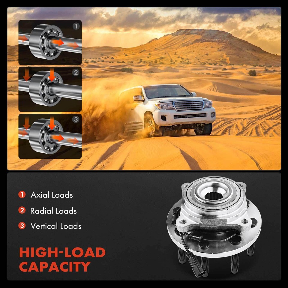 2x Front Wheel Hub Bearing Assembly for Ram 2500 3500 Dodge Ram 2500