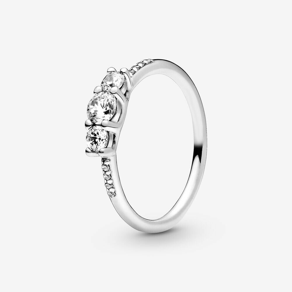 *BRAND NEW* Pandora Clear Three-Stone Ring 196242CZ
