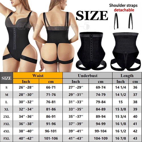 Shapewear Bodysuit Tangas Bauchkontrolle offene Büste nahtlos Damen Body Shaper USA - Bild 36 von 41
