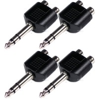 4x Hosa Dual Rca Female To 1/4 Stereo Male Adapters Gpr-484 Inline Adaptor on sale 4x Hosa Dual Rca Female To 1/4 Stereo Male Adapters Gpr-484 Inline Adaptor on sale