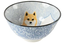 Mino ware Japanese Large Rice Bowl Shibaken w/Mt.Fuji made in Japan