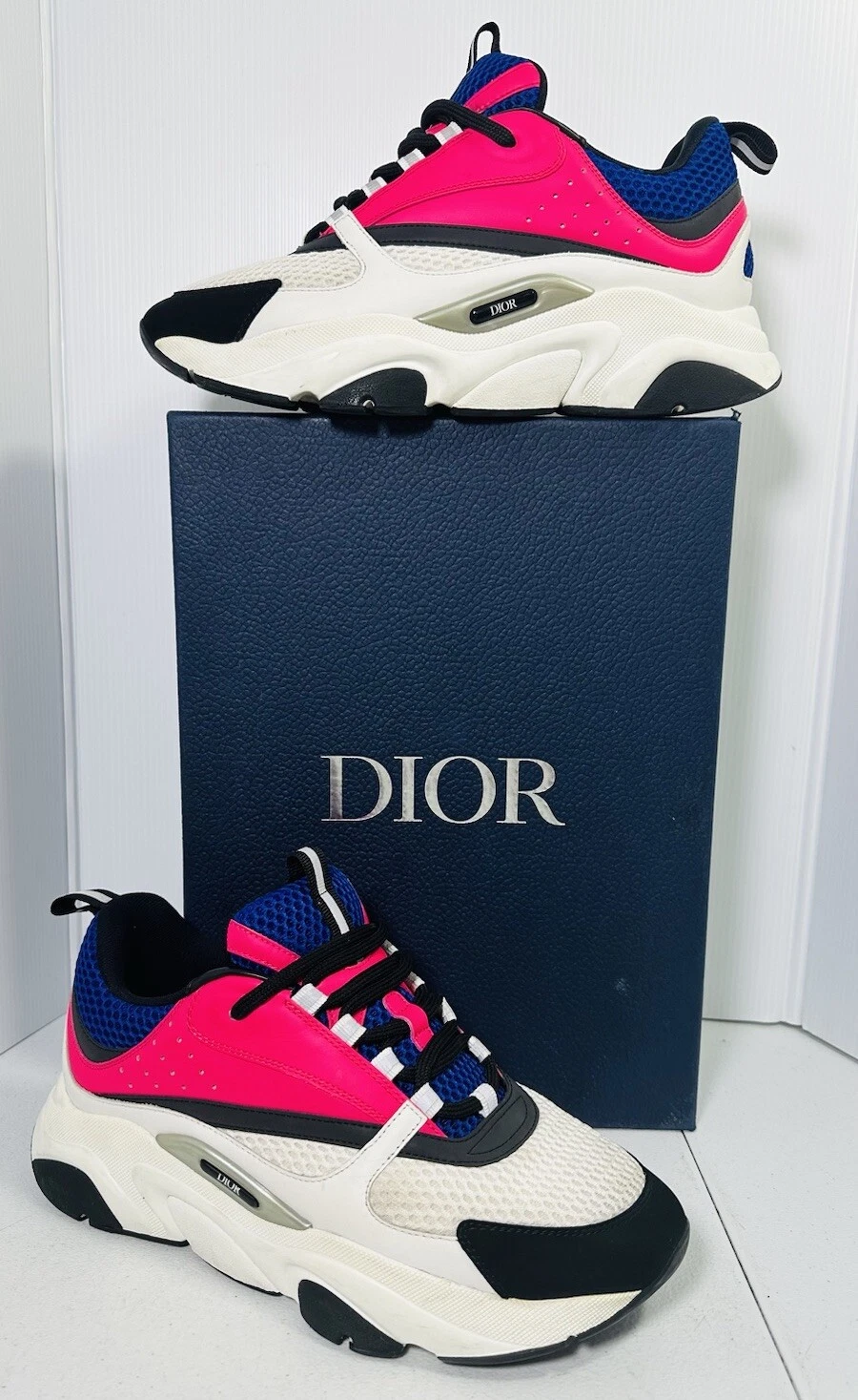 Authentique ! Baskets Christian Dior B22 rose/bleu EU 42 chaussures