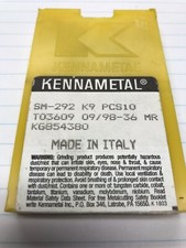 10 Pcs. SM-292 K9 SHIM. KENNAMETAL.  (loc A2)