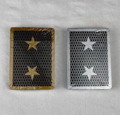 5 Star Playing Cards 2 Decks 1 Gold & 1 Silver Casino Quality OPEN BOX