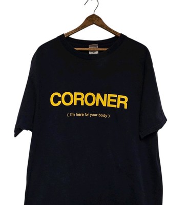 VTG CORONER T-shirt Men's XL I'm Here For Your Body Navy Blue Y2K 