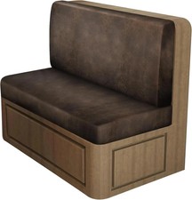 Leather Look RV Dinette Cushion Covers, Stretch Camper Cushion Slipcovers for Tr