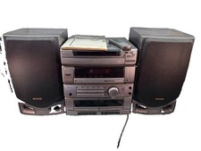Aiwa CX-ZR525 stereo system with Pair Aiwa speakers and Remote and User Manual