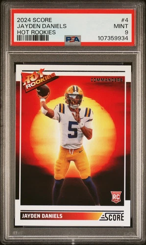 2024 Panini Score Hot Rookies Jayden Daniels #4 PSA 9