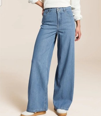 Z Supply Jeans Women s 30 NWT Mia Loose Wide Leg Denim Pant Light Blue