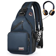 Crossbody Sling Bag for Men & Women 2-1 Small Backpack Convertible Sling Back...