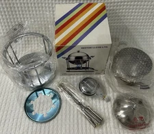 Reston LLoyd #431 Stainless Steel Fondue Set NEVER USED Original Box Complete