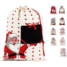 Santa Sack Weihnachtssack Geschenk Tasche Kordelzug Canvas Weihnachten