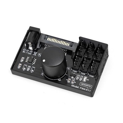 12V 4 Pin PC Case Fan Speed Controller 6 Fans Support, 4-Pin PWM Fan Cooling 