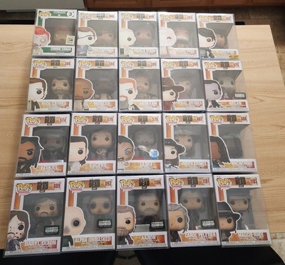 VAULTED Walking Dead 20 Figure Lot w/PROTECTORS Rick, Carol, Daryl, Negan & MORE