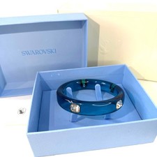 Image of Swarovski Blue Dulcis Bangle Size M Medium Vibrant Crystal 5714390 NEW In Box