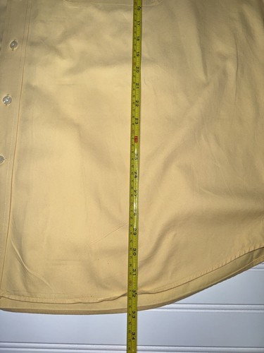 Big Men’s 3X Cutter & Buck Button Up Soft Yellow Spring Shirt 100% Cotton - Picture 8 of 11
