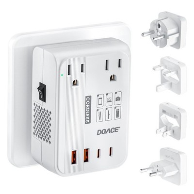 DOACE 220V to 110V Converter - 350W Cordless Voltage Converter US to Europe P...