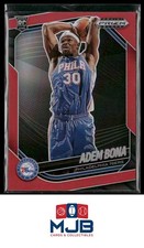 2024-25 Panini Prizm Black Adem Bona Red #/299 #196 Philadelphia 76ers