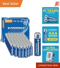 100-Count AAA Batteries Alkaline Long Lasting Home Office Devices