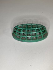 Vtg. Dazey Manufacturing Co. NY Green Metal 5" Oval Cage Flower Frog No. 27