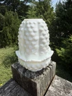 VINTAGE FENTON White Milk Glass Hobnail FAIRY LAMP LIGHT 4.5"