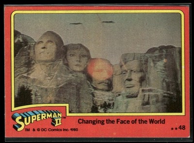 1980 Topps Superman II #48 Changing the Face of the World