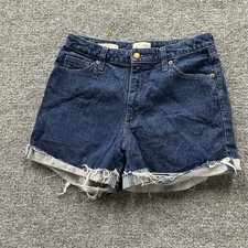 Universal Thread Shorts Womens Size 8/29R Blue Denim High Rise Frayed Raw Hem