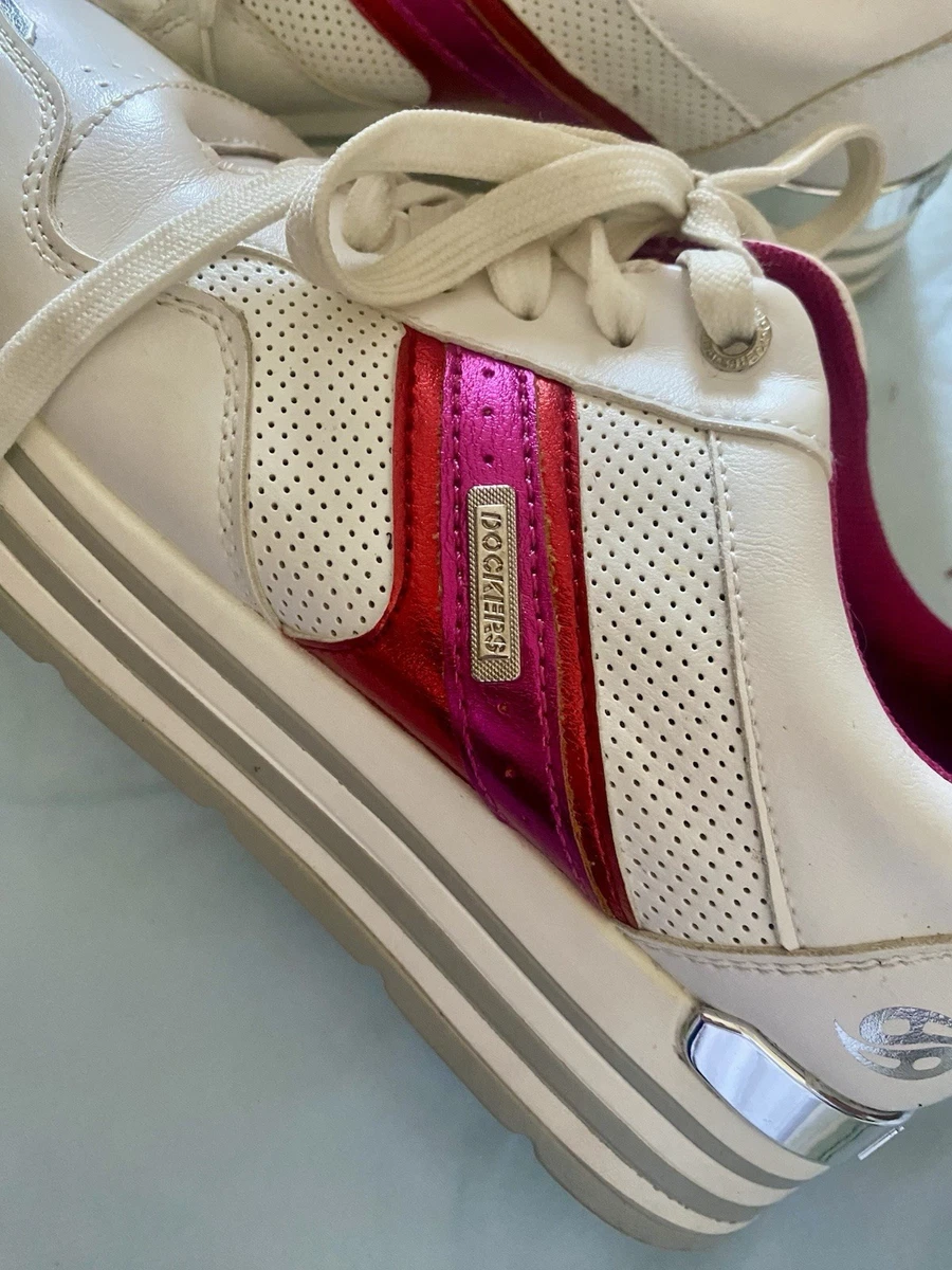 Damen Dockers Sneaker in weiß-pink,39