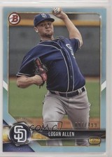 2018 Bowman Prospects Sky Blue /499 Logan Allen #BP99 ff8