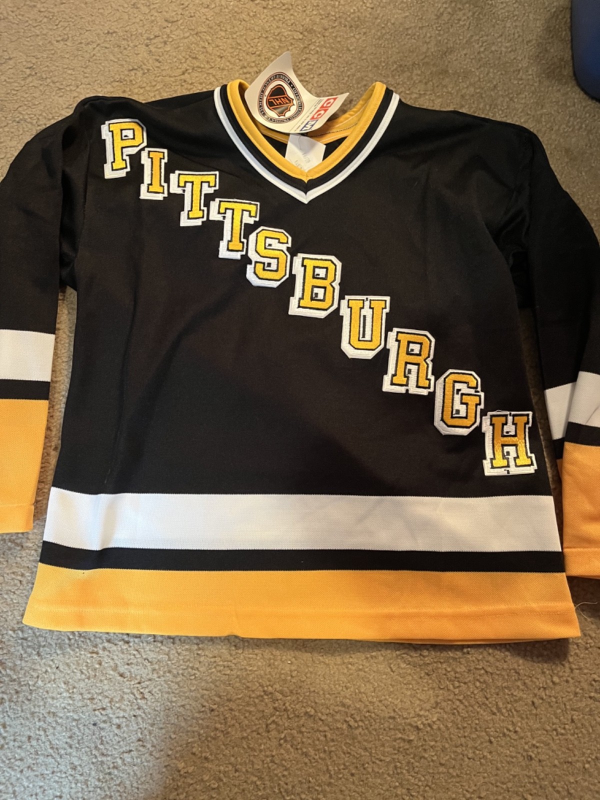 Vintage Pittsburgh Penguins Jersey Youth Small Medium New With Tags