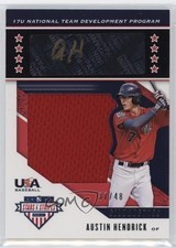 2019 Panini USA Baseball Stars & Stripes 37/48 Austin Hendrick #USA-DE Auto s3g