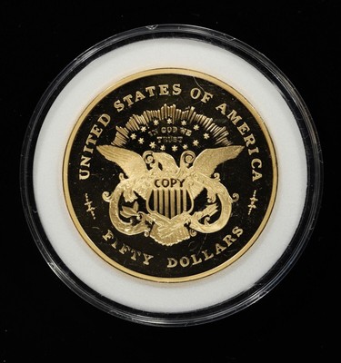 お年玉価格1/7まで【美品】ビタクラフト ウルトラ 9503 アメリカ製 1877 Half union Pattern $50 Proof Repro Gilded Copper American