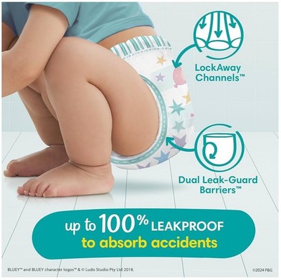 Pampers Training Pants - Easy Ups Boys & Girls Bluey - Size 4T-5T, 18 Count