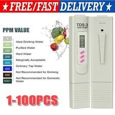 Handheld Water Quality Hardness Purity Digital LCD Meter 0-9990 PPM TDS TDS-3