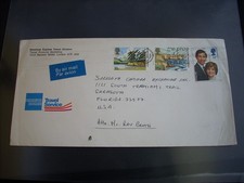 ENVELOPE ENGLAND KING CHARLES & DIANA+STACKPOLE HEAD,WALES+DER WENTWATER