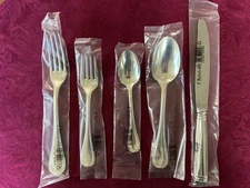New Vintage Christofle Malmaison Silverplate Flatware 5 Pieces