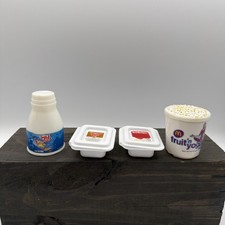Vintage McDonald s Play Pretend Food Lot Milk, Fruit, Yogurt, Caramel Dip Bbq